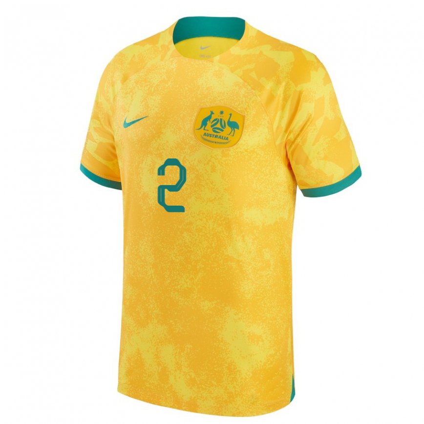 Vaikiškas Australijos Milos Degenek #2 Auksinis Namų Marškinėliai 22-24 T-shirt