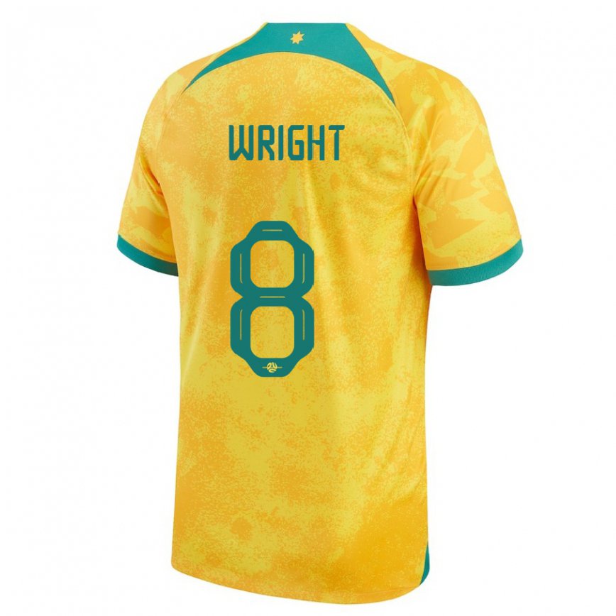 Vaikiškas Australijos Bailey Wright #8 Auksinis Namų Marškinėliai 22-24 T-shirt