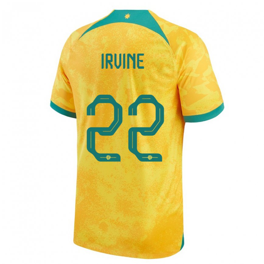 Vaikiškas Australijos Jackson Irvine #22 Auksinis Namų Marškinėliai 22-24 T-shirt