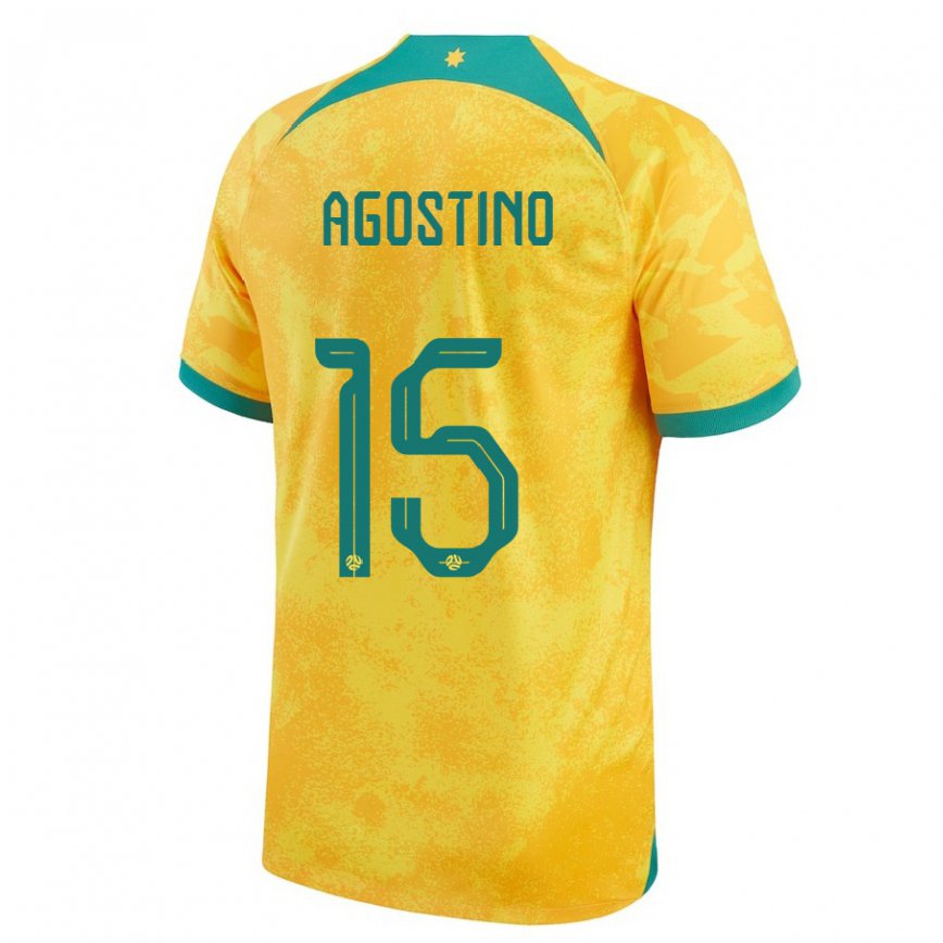 Vaikiškas Australijos Nick D'agostino #15 Auksinis Namų Marškinėliai 22-24 T-shirt