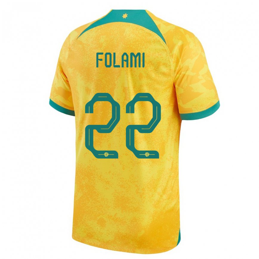 Vaikiškas Australijos Ben Folami #22 Auksinis Namų Marškinėliai 22-24 T-shirt