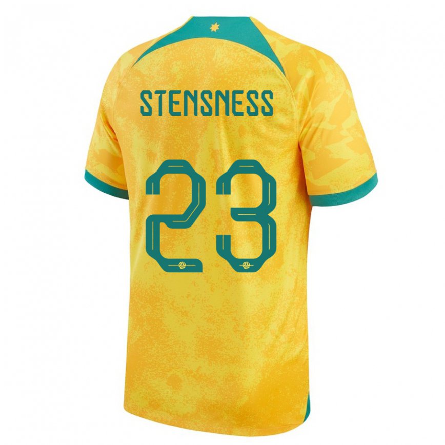 Vaikiškas Australijos Gianni Stensness #23 Auksinis Namų Marškinėliai 22-24 T-shirt