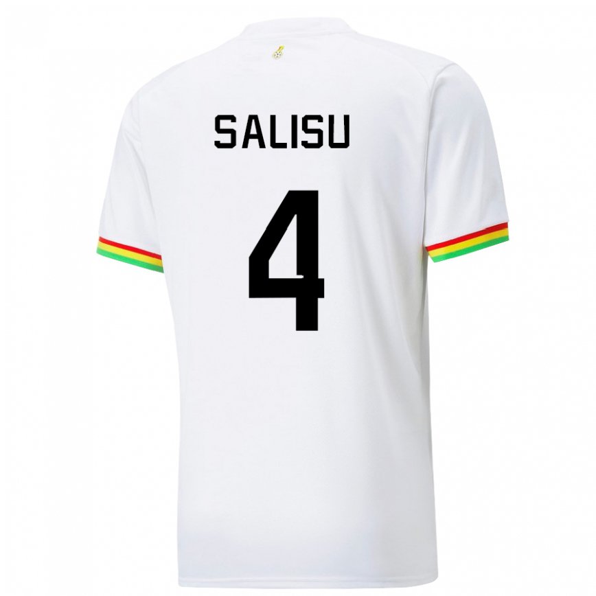 Vaikiškas Ganos Mohammed Salisu #4 Baltas Namų Marškinėliai 22-24 T-shirt