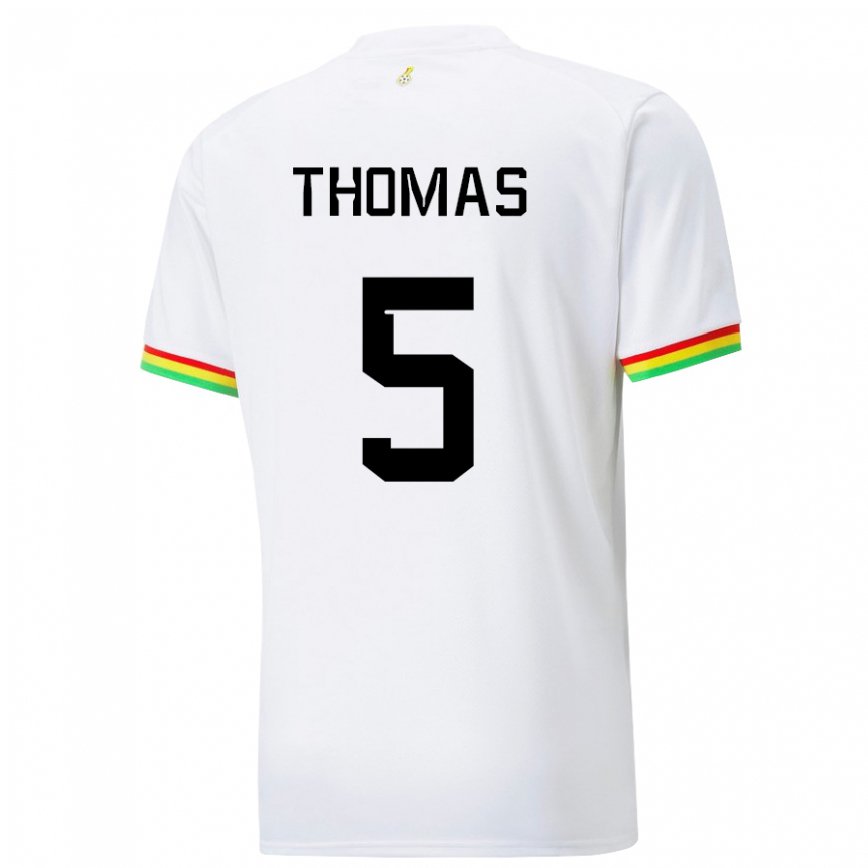 Vaikiškas Ganos Thomas Partey #5 Baltas Namų Marškinėliai 22-24 T-shirt