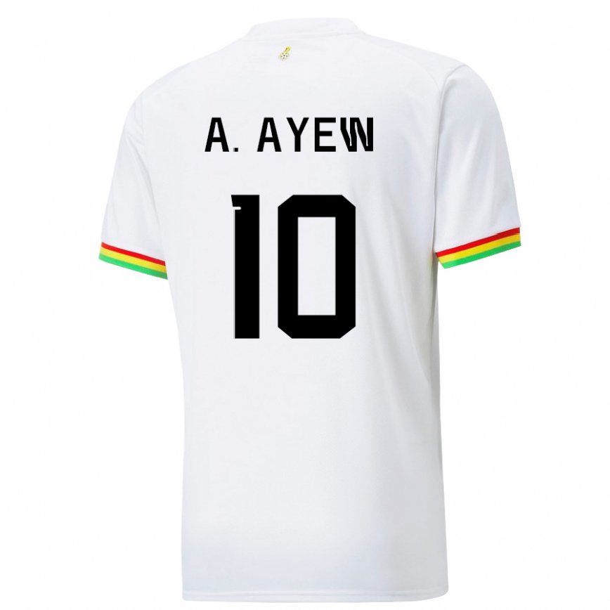 Vaikiškas Ganos Andre Ayew #10 Baltas Namų Marškinėliai 22-24 T-shirt