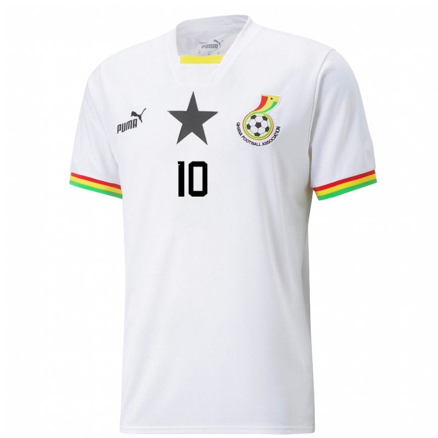 Vaikiškas Ganos Andre Ayew #10 Baltas Namų Marškinėliai 22-24 T-shirt