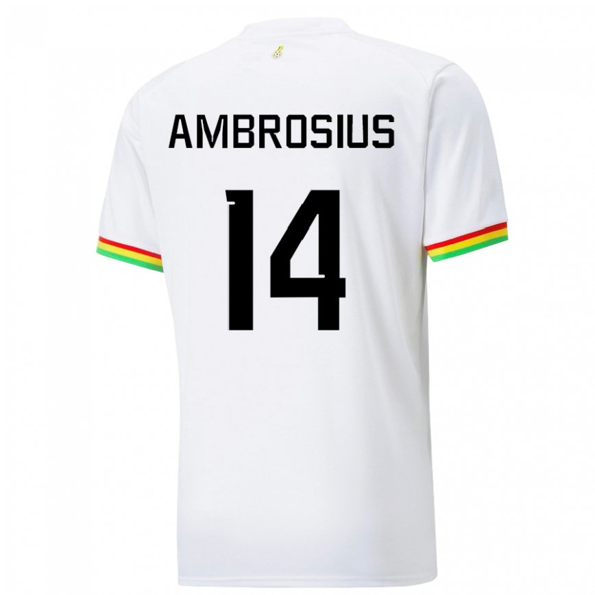 Vaikiškas Ganos Stephan Ambrosius #14 Baltas Namų Marškinėliai 22-24 T-shirt