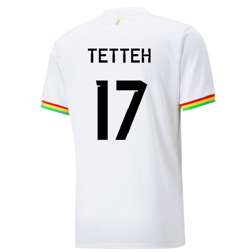 Vaikiškas Ganos Benjamin Tetteh #17 Baltas Namų Marškinėliai 22-24 T-shirt