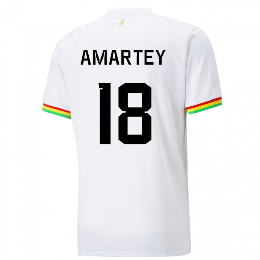 Vaikiškas Ganos Daniel Amartey #18 Baltas Namų Marškinėliai 22-24 T-shirt