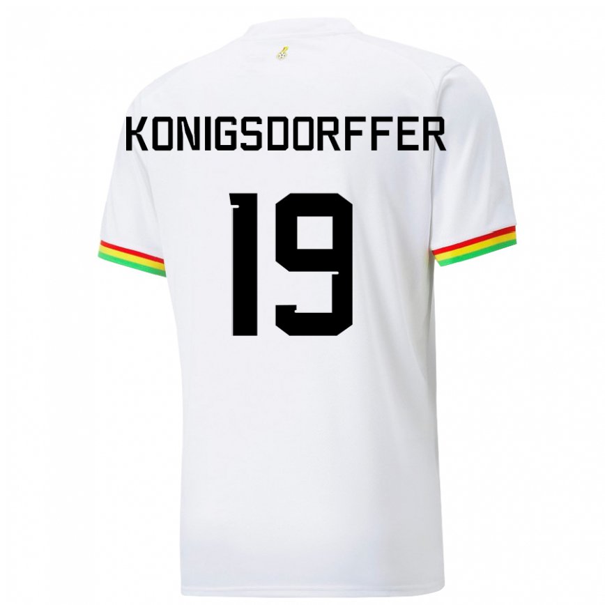 Vaikiškas Ganos Ransford-yeboah Konigsdorffer #19 Baltas Namų Marškinėliai 22-24 T-shirt