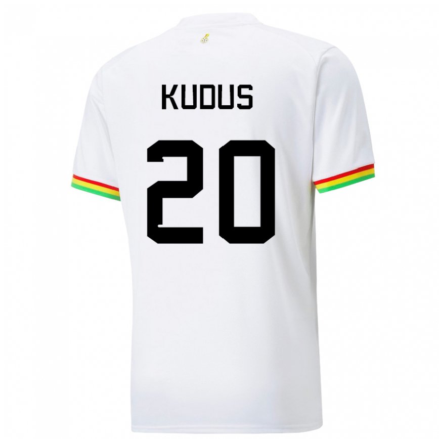 Vaikiškas Ganos Mohammed Kudus #20 Baltas Namų Marškinėliai 22-24 T-shirt