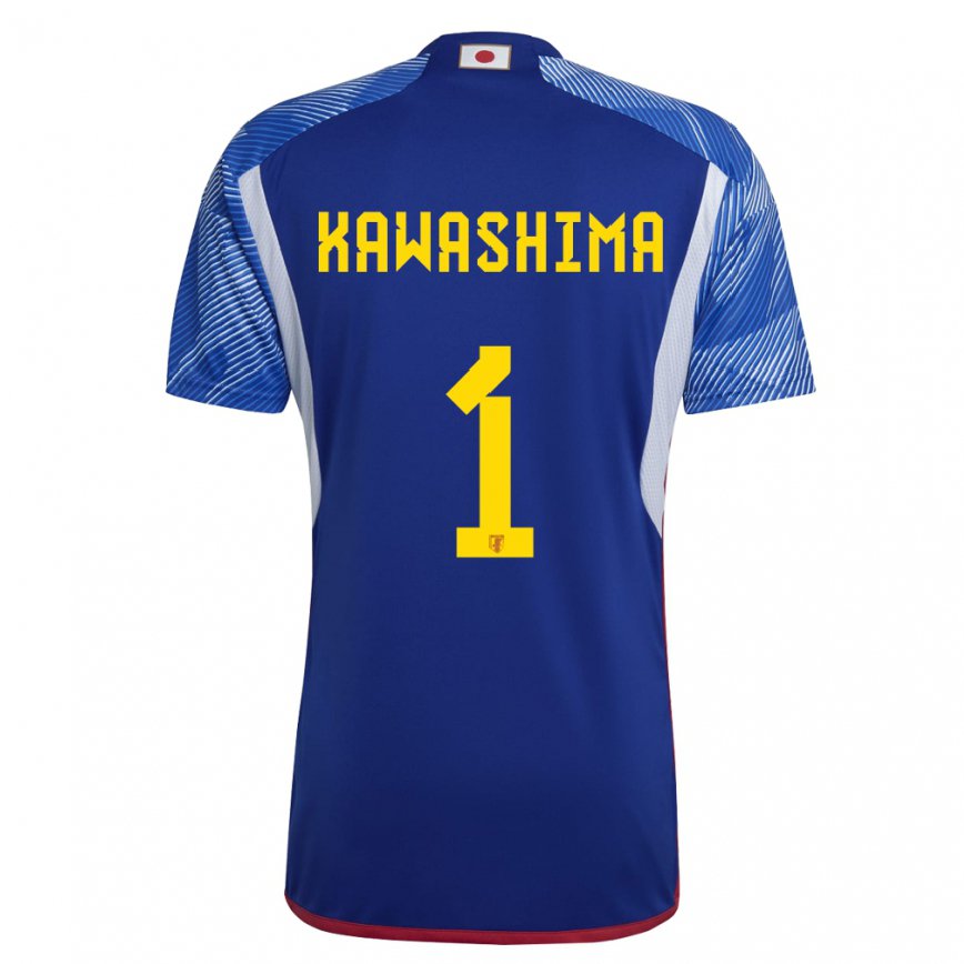 Vaikiškas Japonijos Eiji Kawashima #1 Karališkai Mėlyna Namų Marškinėliai 22-24 T-shirt