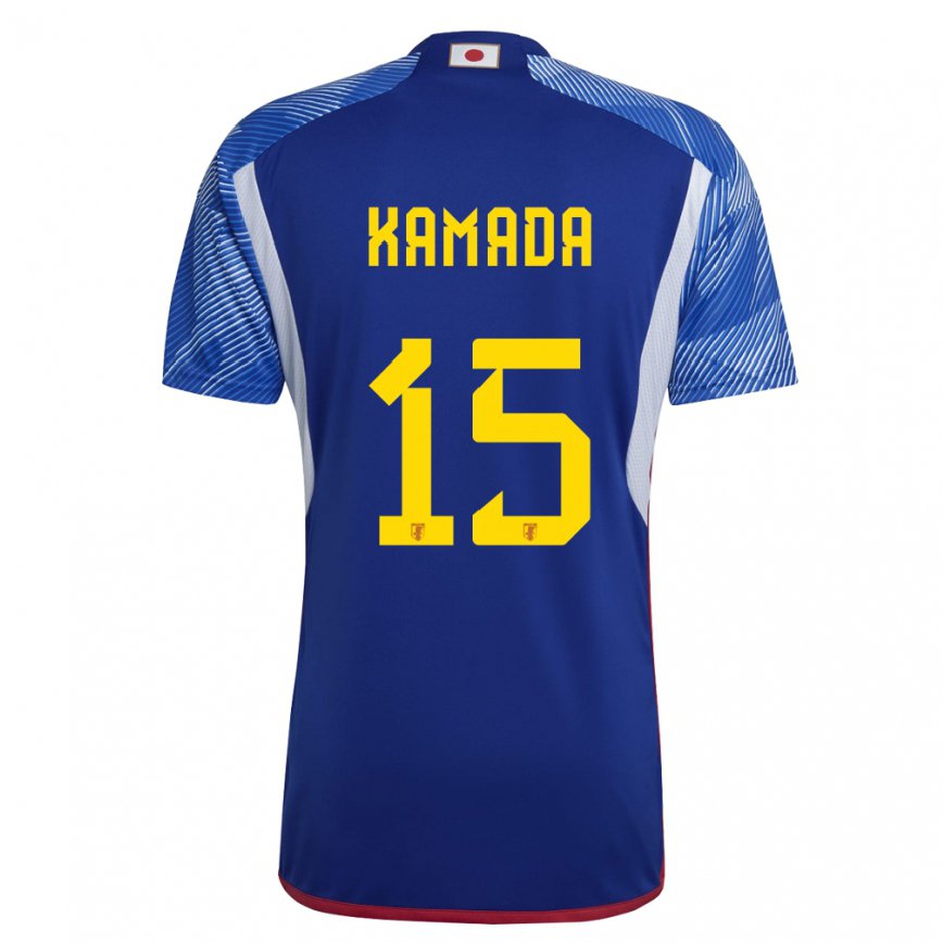 Vaikiškas Japonijos Daichi Kamada #15 Karališkai Mėlyna Namų Marškinėliai 22-24 T-shirt