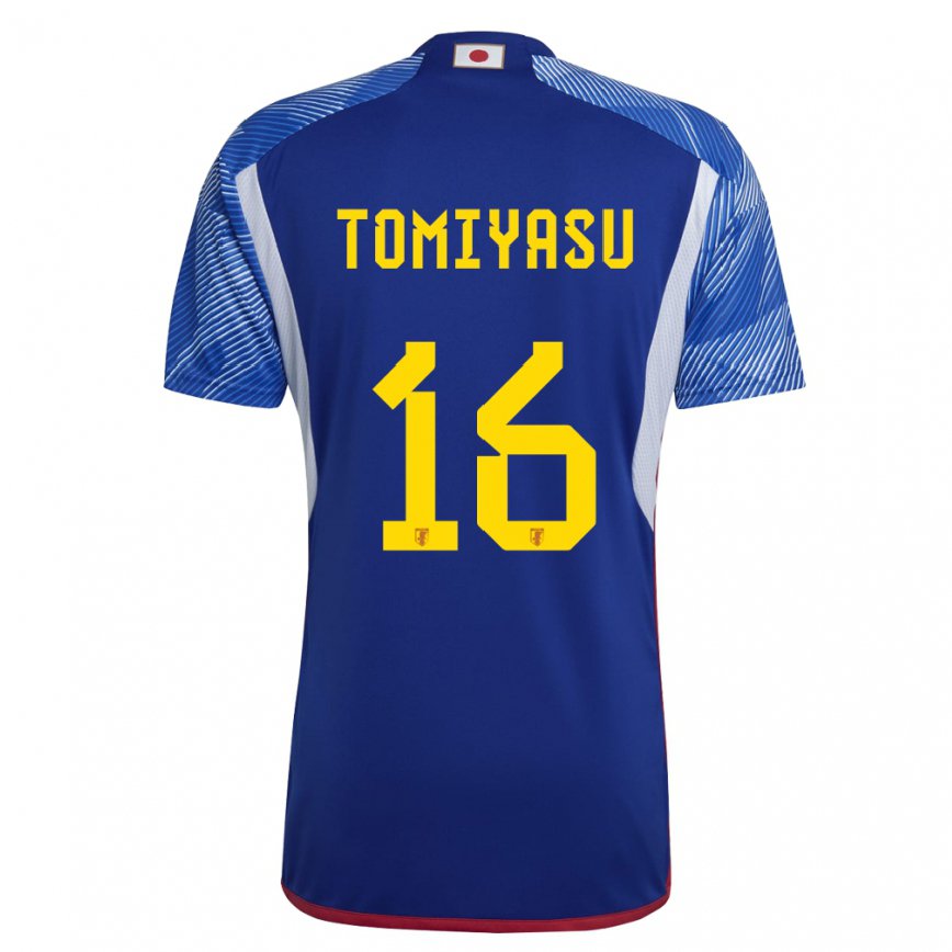 Vaikiškas Japonijos Takehiro Tomiyasu #16 Karališkai Mėlyna Namų Marškinėliai 22-24 T-shirt