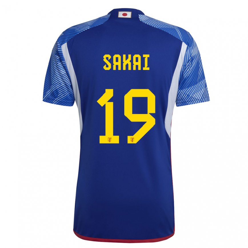 Vaikiškas Japonijos Hiroki Sakai #19 Karališkai Mėlyna Namų Marškinėliai 22-24 T-shirt