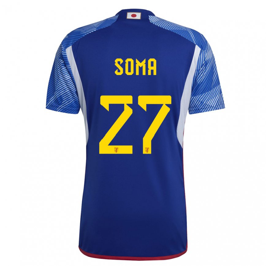 Vaikiškas Japonijos Yuki Soma #27 Karališkai Mėlyna Namų Marškinėliai 22-24 T-shirt