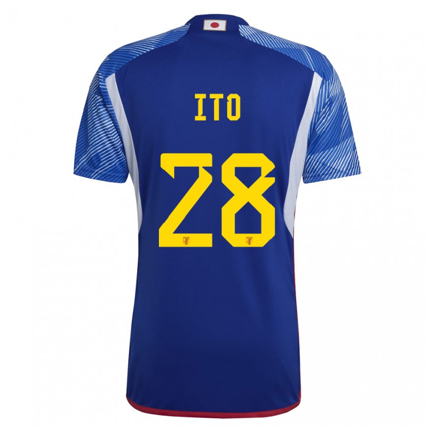 Vaikiškas Japonijos Hiroki Ito #28 Karališkai Mėlyna Namų Marškinėliai 22-24 T-shirt