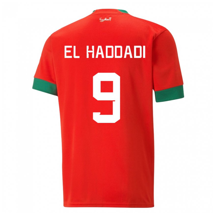 Vaikiškas Maroko Munir El Haddadi #9 Raudona Namų Marškinėliai 22-24 T-shirt