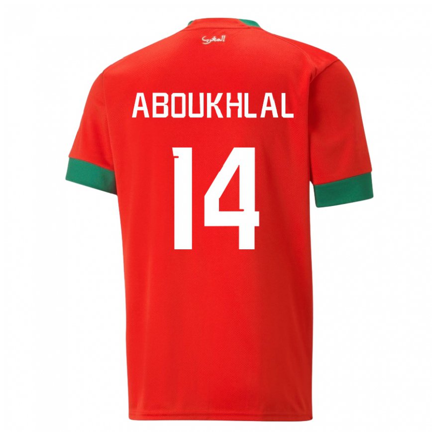 Vaikiškas Maroko Zakaria Aboukhlal #14 Raudona Namų Marškinėliai 22-24 T-shirt