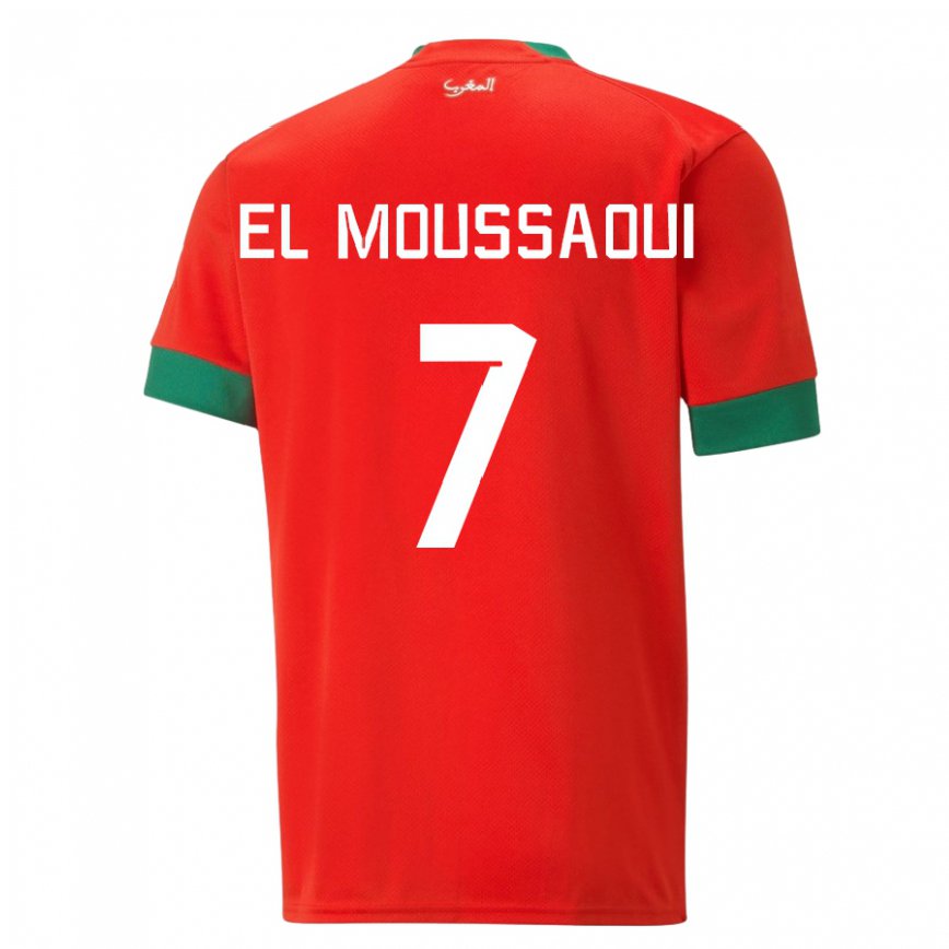 Vaikiškas Maroko Hamza El Moussaoui #7 Raudona Namų Marškinėliai 22-24 T-shirt