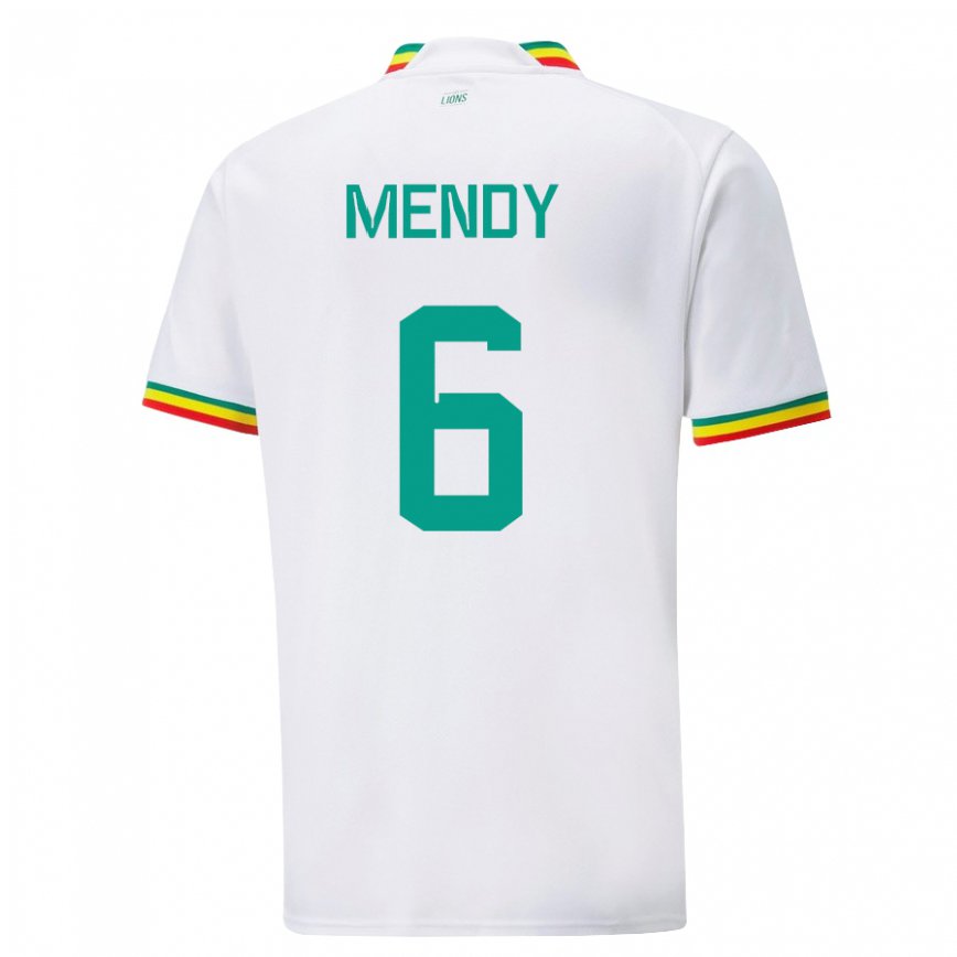 Vaikiškas Senegalo Nampalys Mendy #6 Baltas Namų Marškinėliai 22-24 T-shirt