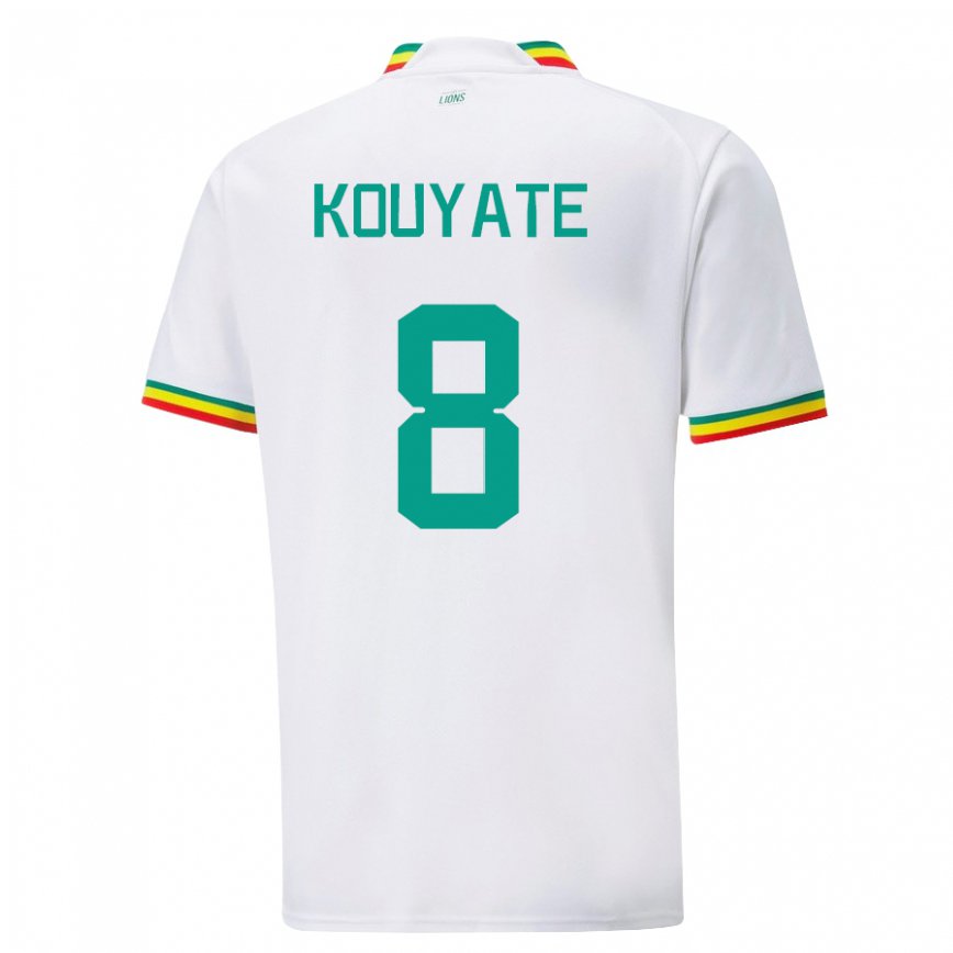 Vaikiškas Senegalo Cheikhou Kouyate #8 Baltas Namų Marškinėliai 22-24 T-shirt