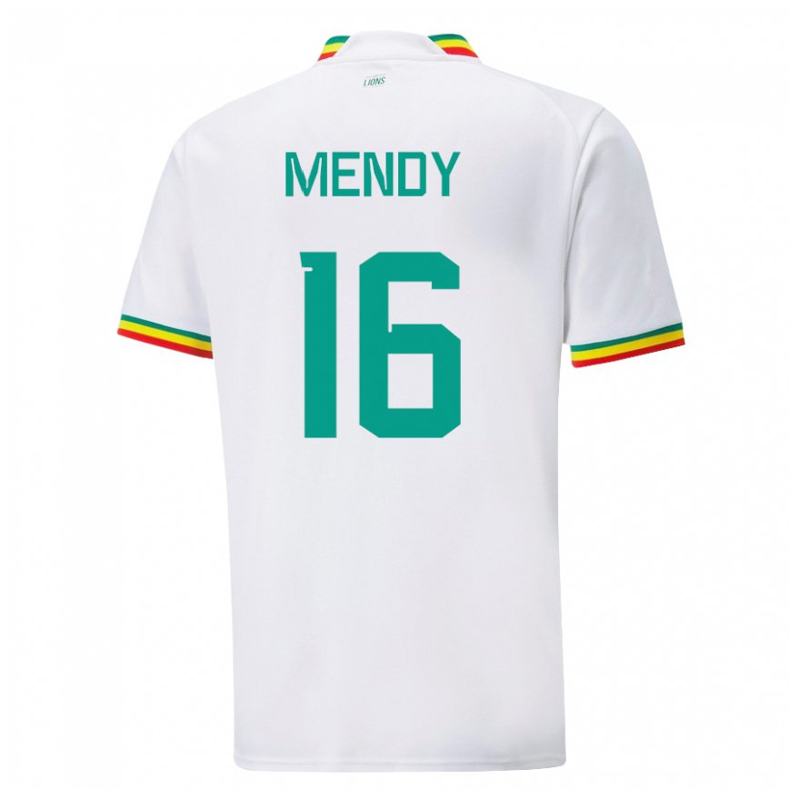 Vaikiškas Senegalo Edouard Mendy #16 Baltas Namų Marškinėliai 22-24 T-shirt