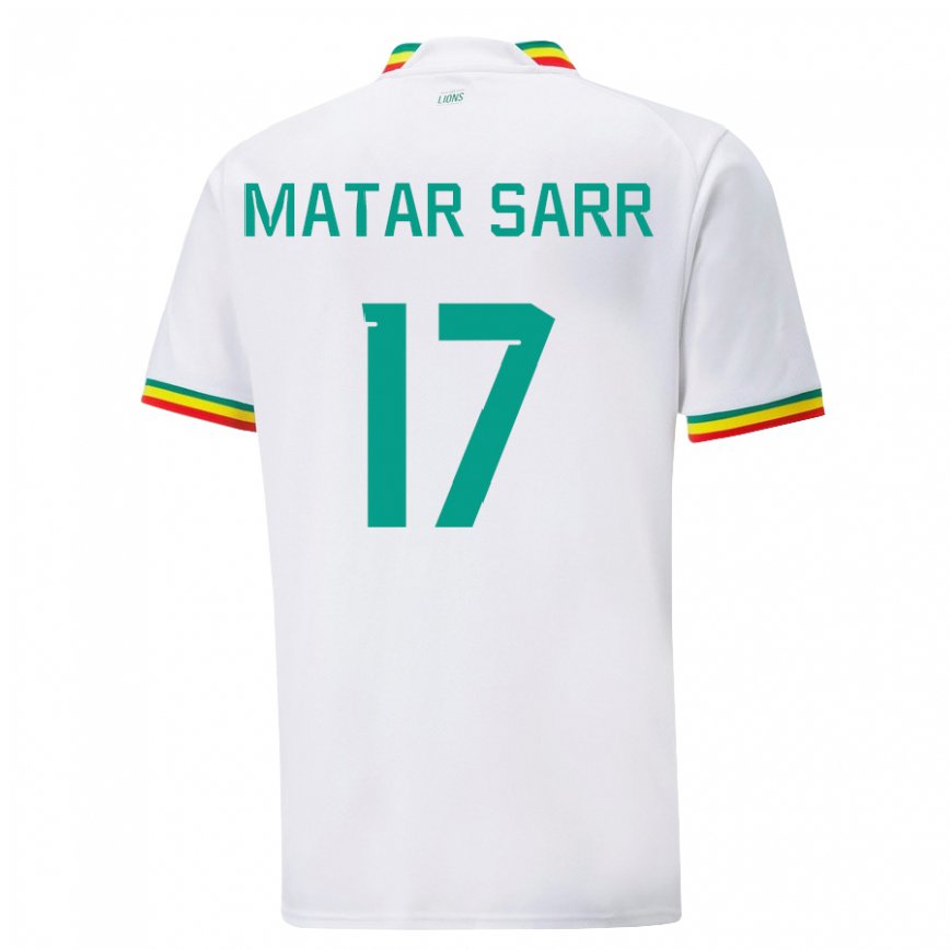 Vaikiškas Senegalo Pape Matar Sarr #17 Baltas Namų Marškinėliai 22-24 T-shirt