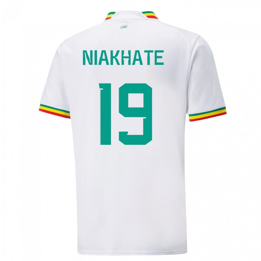 Vaikiškas Senegalo Moussa Niakhate #19 Baltas Namų Marškinėliai 22-24 T-shirt