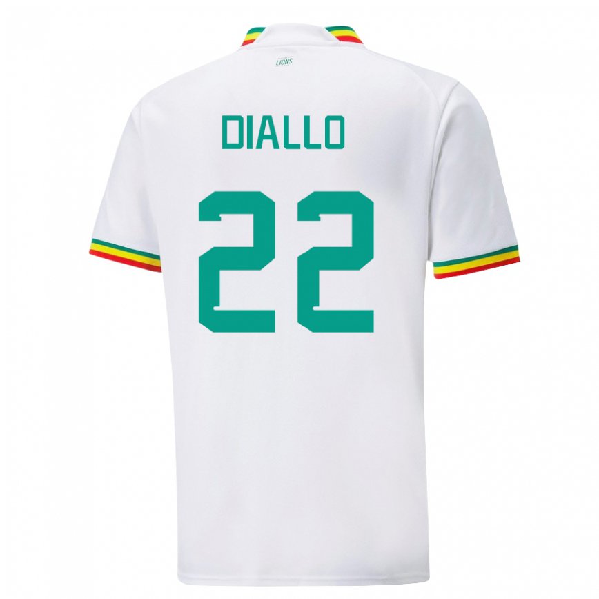 Vaikiškas Senegalo Abdou Diallo #22 Baltas Namų Marškinėliai 22-24 T-shirt