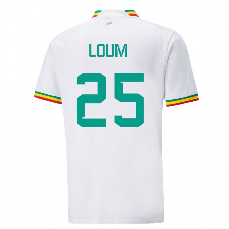 Vaikiškas Senegalo Mamadou Loum #25 Baltas Namų Marškinėliai 22-24 T-shirt