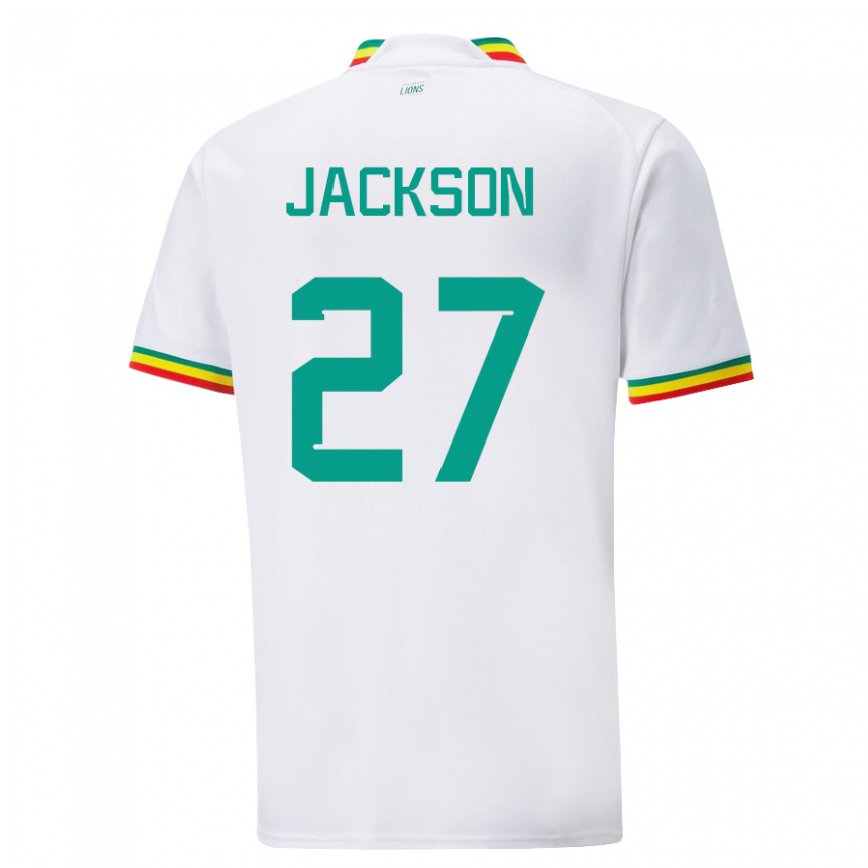 Vaikiškas Senegalo Nicolas Jackson #27 Baltas Namų Marškinėliai 22-24 T-shirt