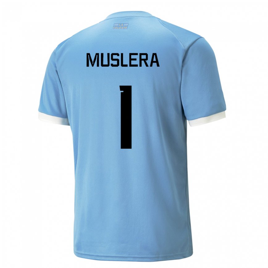 Vaikiškas Urugvajaus Fernando Muslera #1 Mėlyna Namų Marškinėliai 22-24 T-shirt