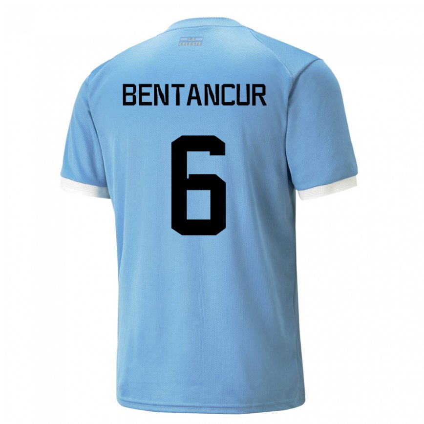 Vaikiškas Urugvajaus Rodrigo Bentancur #6 Mėlyna Namų Marškinėliai 22-24 T-shirt