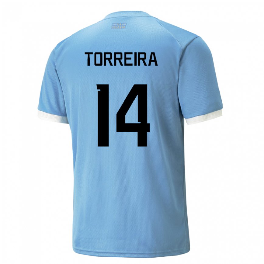 Vaikiškas Urugvajaus Lucas Torreira #14 Mėlyna Namų Marškinėliai 22-24 T-shirt