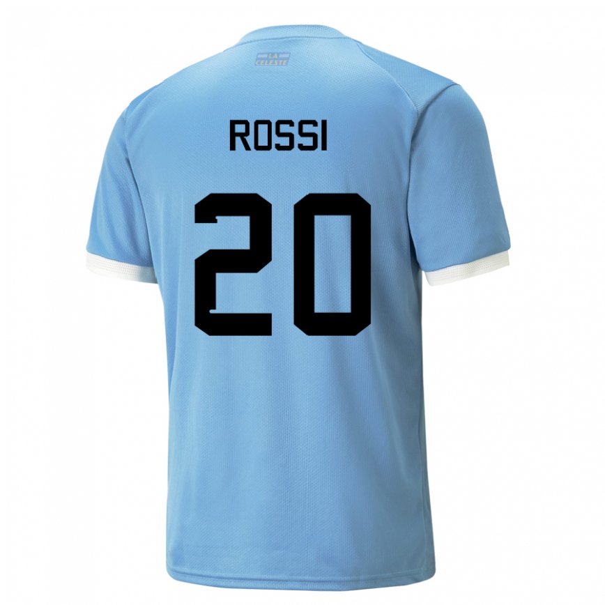 Vaikiškas Urugvajaus Diego Rossi #20 Mėlyna Namų Marškinėliai 22-24 T-shirt