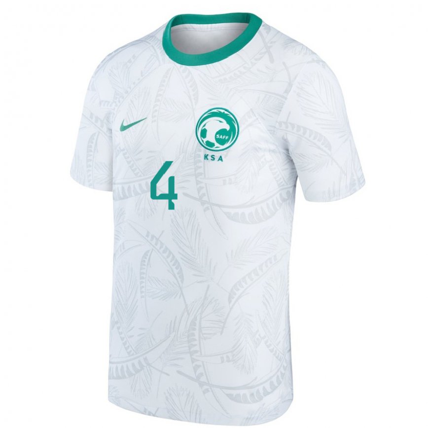 Vaikiškas Saudo Arabijos Abdulelah Al Amri #4 Baltas Namų Marškinėliai 22-24 T-shirt