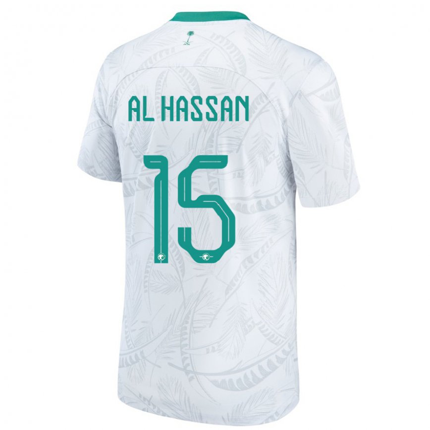 Vaikiškas Saudo Arabijos Ali Al Hassan #15 Baltas Namų Marškinėliai 22-24 T-shirt