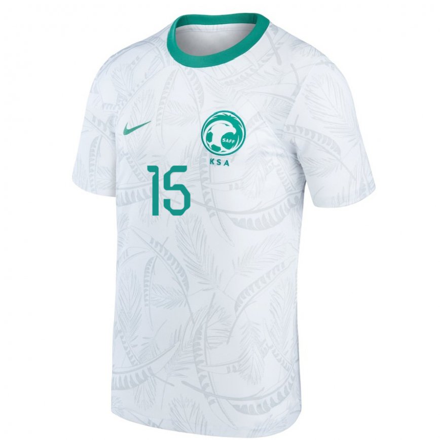 Vaikiškas Saudo Arabijos Ali Al Hassan #15 Baltas Namų Marškinėliai 22-24 T-shirt