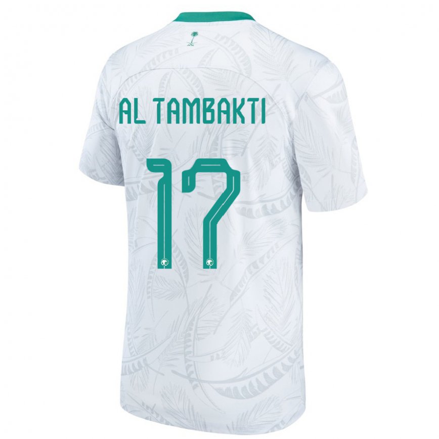 Vaikiškas Saudo Arabijos Hassan Al Tambakti #17 Baltas Namų Marškinėliai 22-24 T-shirt