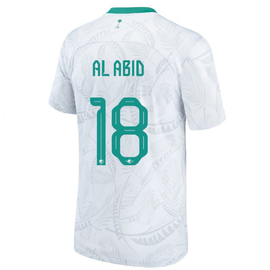 Vaikiškas Saudo Arabijos Nawaf Al Abid #18 Baltas Namų Marškinėliai 22-24 T-shirt