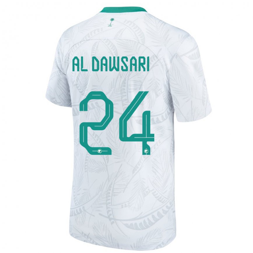 Vaikiškas Saudo Arabijos Nasser Al Dawsari #24 Baltas Namų Marškinėliai 22-24 T-shirt