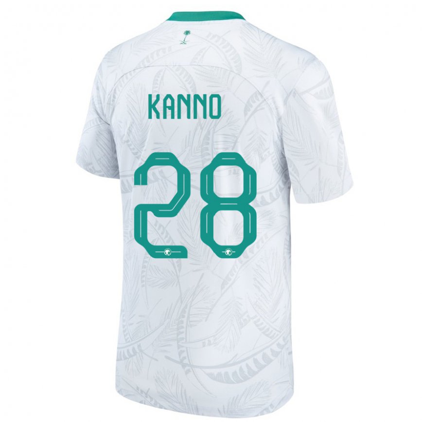 Vaikiškas Saudo Arabijos Mohamed Kanno #28 Baltas Namų Marškinėliai 22-24 T-shirt