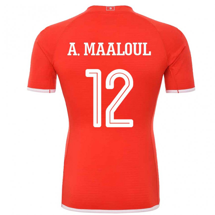 Vaikiškas Tuniso Ali Maaloul #12 Raudona Namų Marškinėliai 22-24 T-shirt