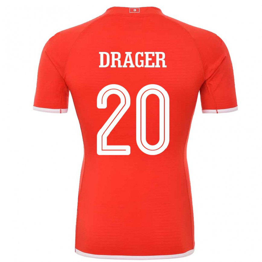 Vaikiškas Tuniso Mohamed Drager #20 Raudona Namų Marškinėliai 22-24 T-shirt