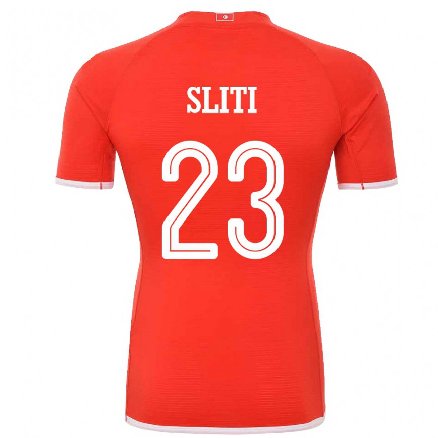 Vaikiškas Tuniso Naim Sliti #23 Raudona Namų Marškinėliai 22-24 T-shirt