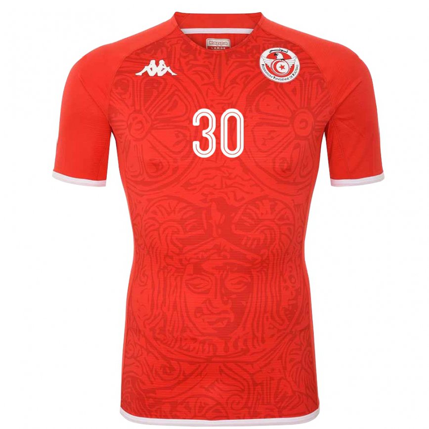 Vaikiškas Tuniso Yann Valery #30 Raudona Namų Marškinėliai 22-24 T-shirt