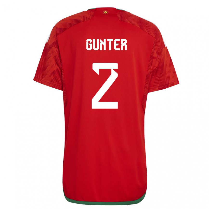 Vaikiškas Velso Chris Gunter #2 Raudona Namų Marškinėliai 22-24 T-shirt