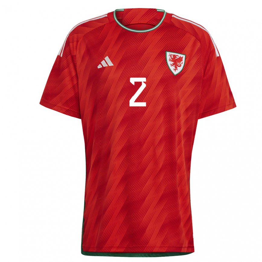 Vaikiškas Velso Chris Gunter #2 Raudona Namų Marškinėliai 22-24 T-shirt