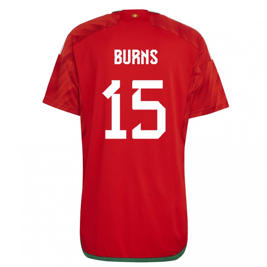 Vaikiškas Velso Wes Burns #15 Raudona Namų Marškinėliai 22-24 T-shirt